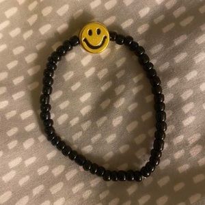 Gold & Black Smiley Face Bracelet